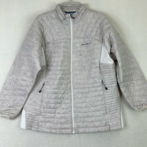 Eddie Bauer Microtherm First Ascent Stormdown Jacket White Women’s Size XL